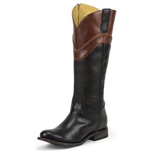 COPY - Justin Womens BLACK WIZARD - Knee High Leather Boots